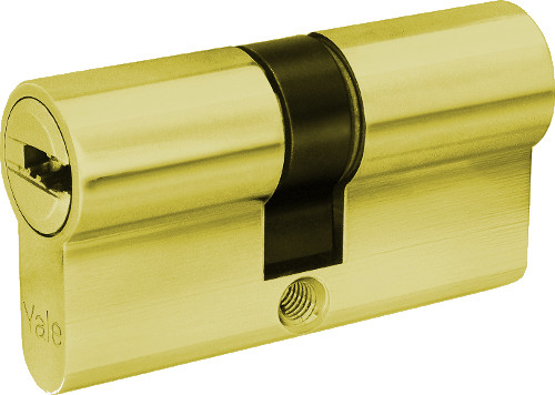 Κύλινδρος κλειδαριάς πόρτας ασφαλείας με θωράκιση & 5 κλειδιά βούλας χρυσός